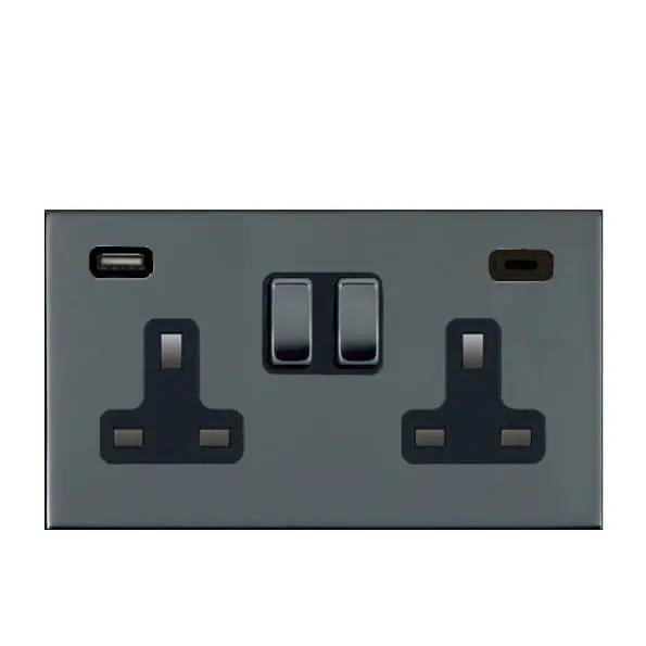 Sheer G2 BK DP SS2+USB+USB C BK/BL