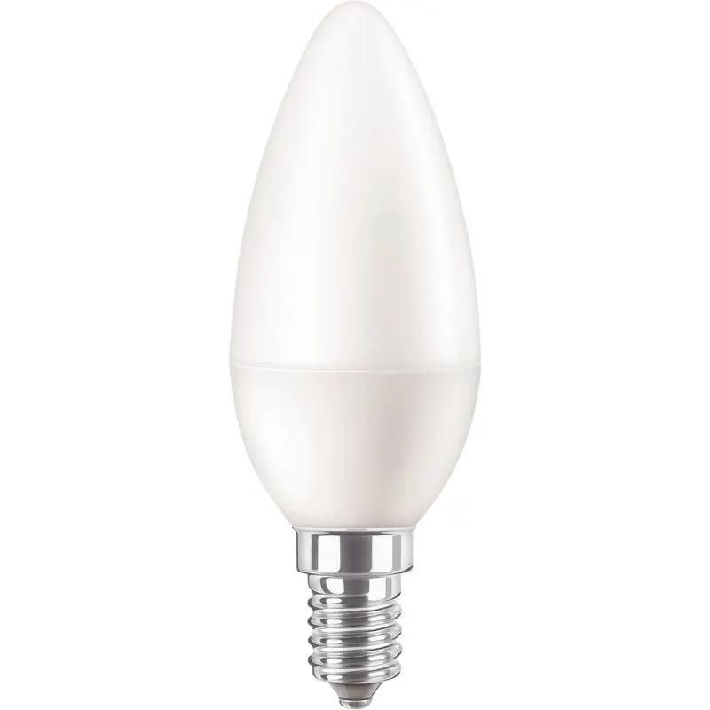 Candle shape LED light bulb with E14 screw base for indoor electrical lighting