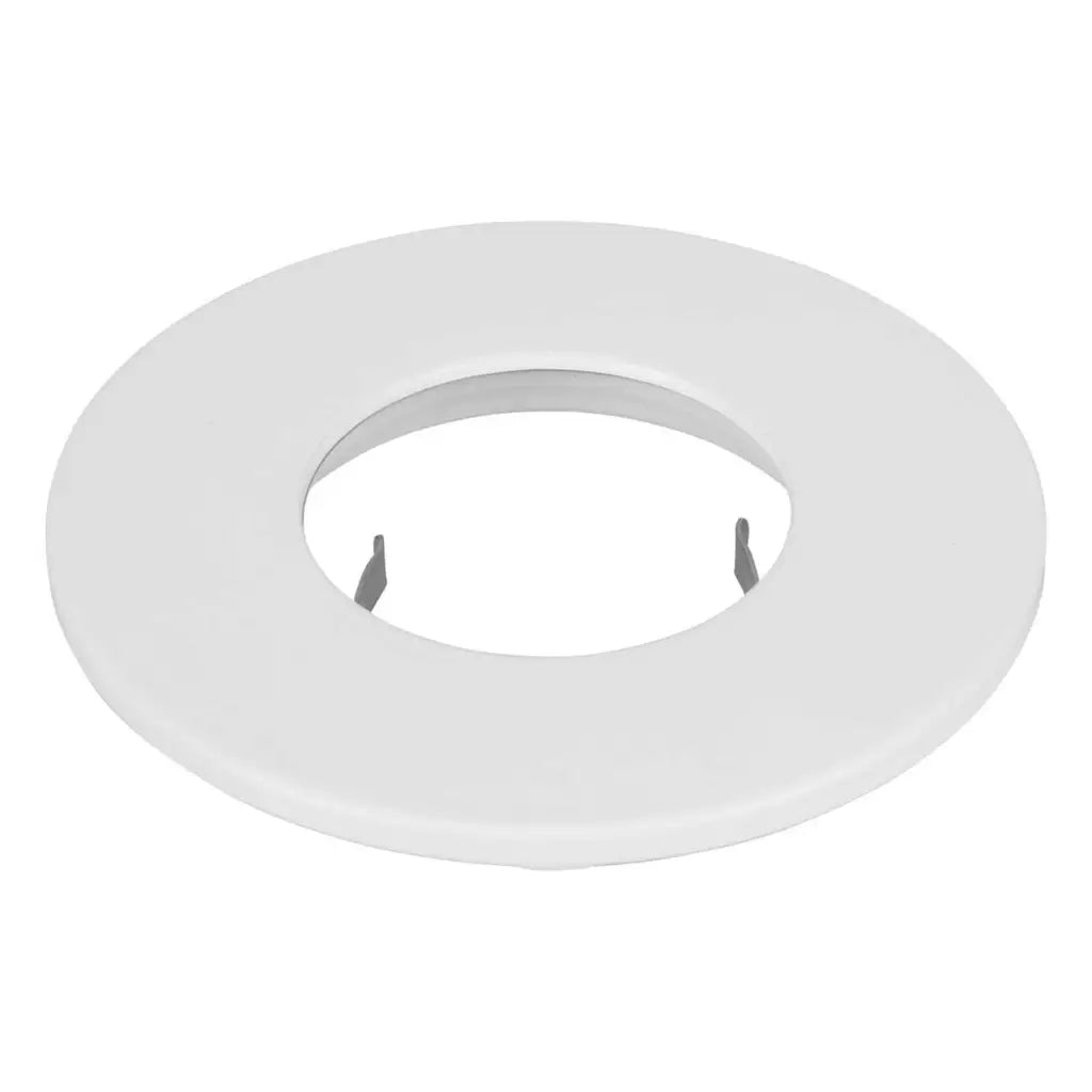 White recessed downlight trim ring for LED ceiling light installation