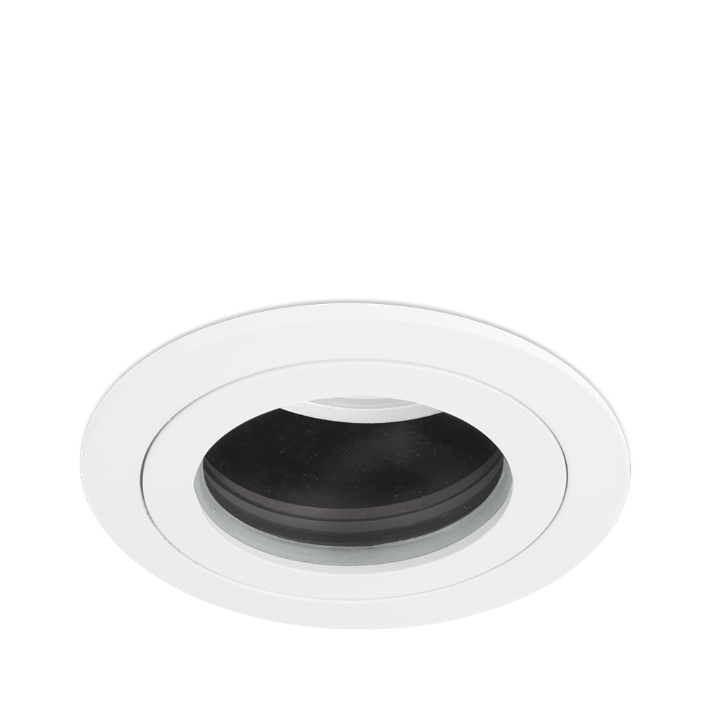 Aurora Fixed Black Baffled IP65 EDLM™ Downlight - Matt White