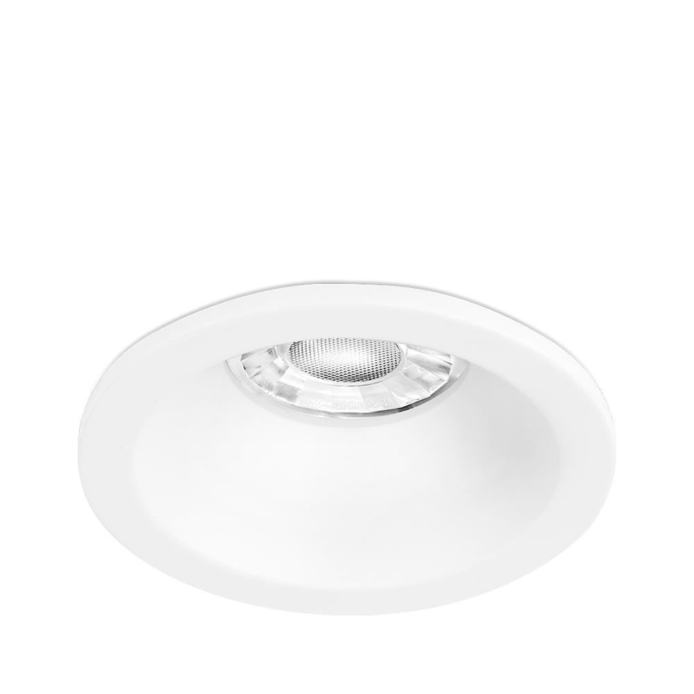 Aurora Fixed White Baffled IP65 EDLM™ Downlight - Matt White