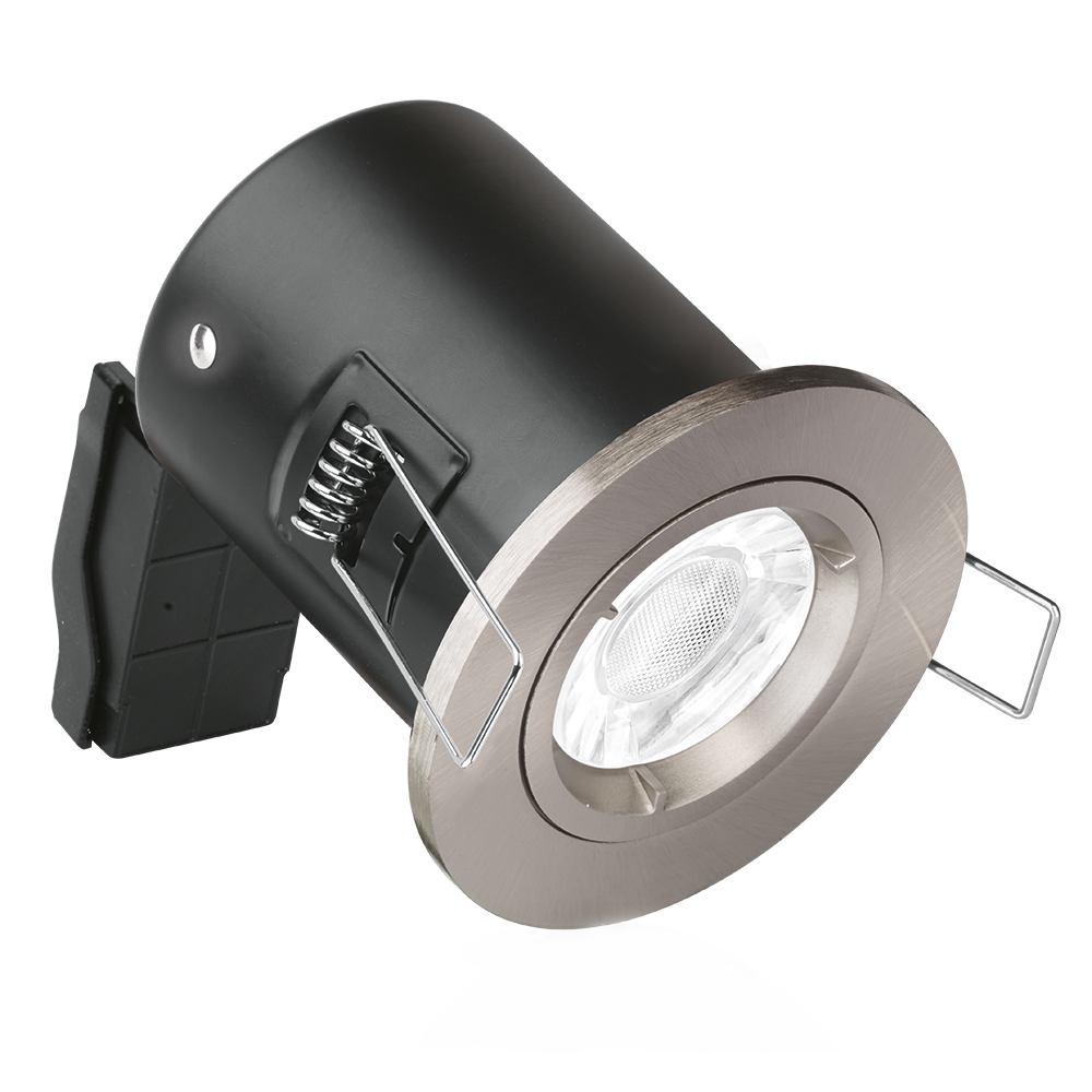 Aurora Fire Rated Fixed EFD Downlight Satin Nickel