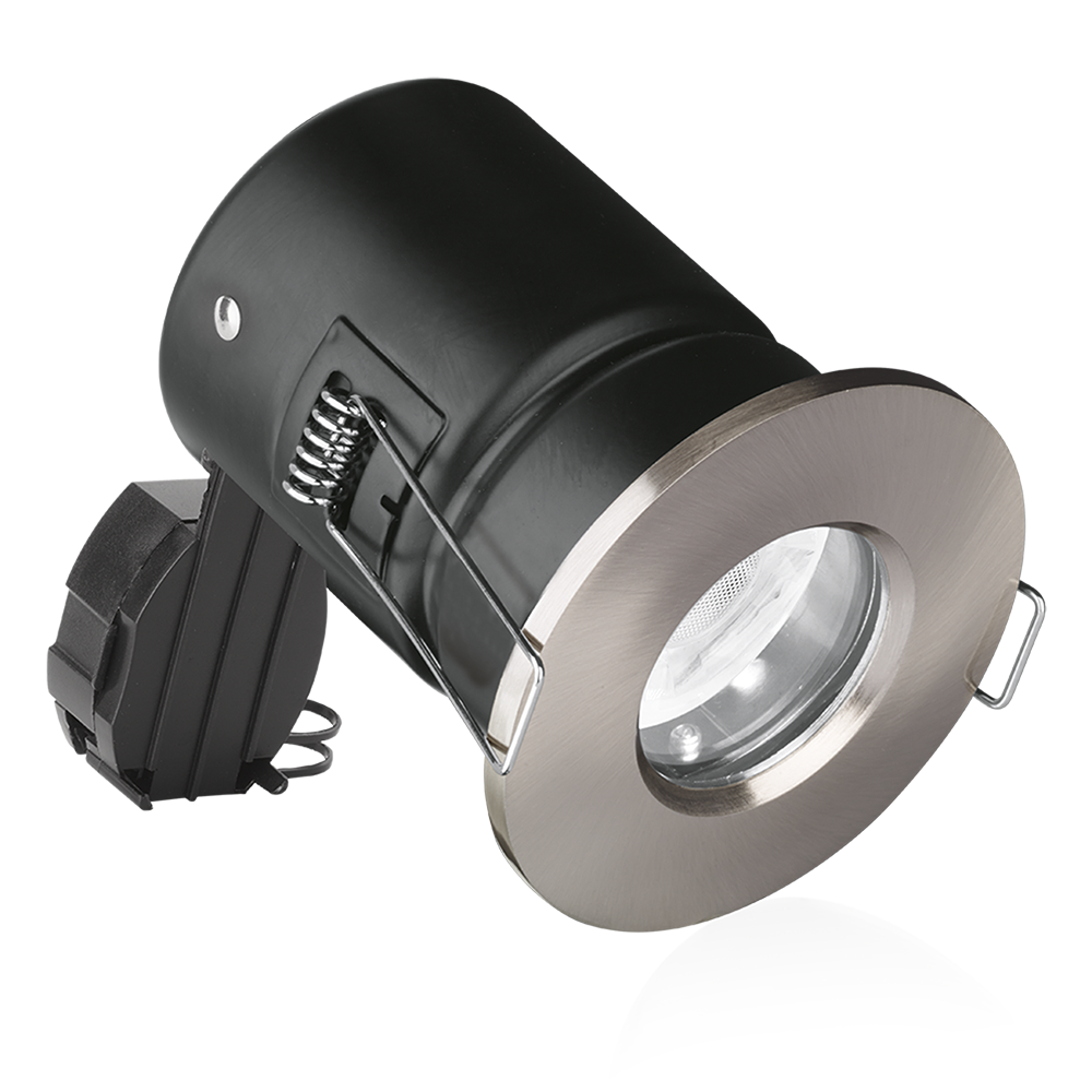 Aurora Fixed IP65 EFD Fire Rated Satin Nickel Downlight