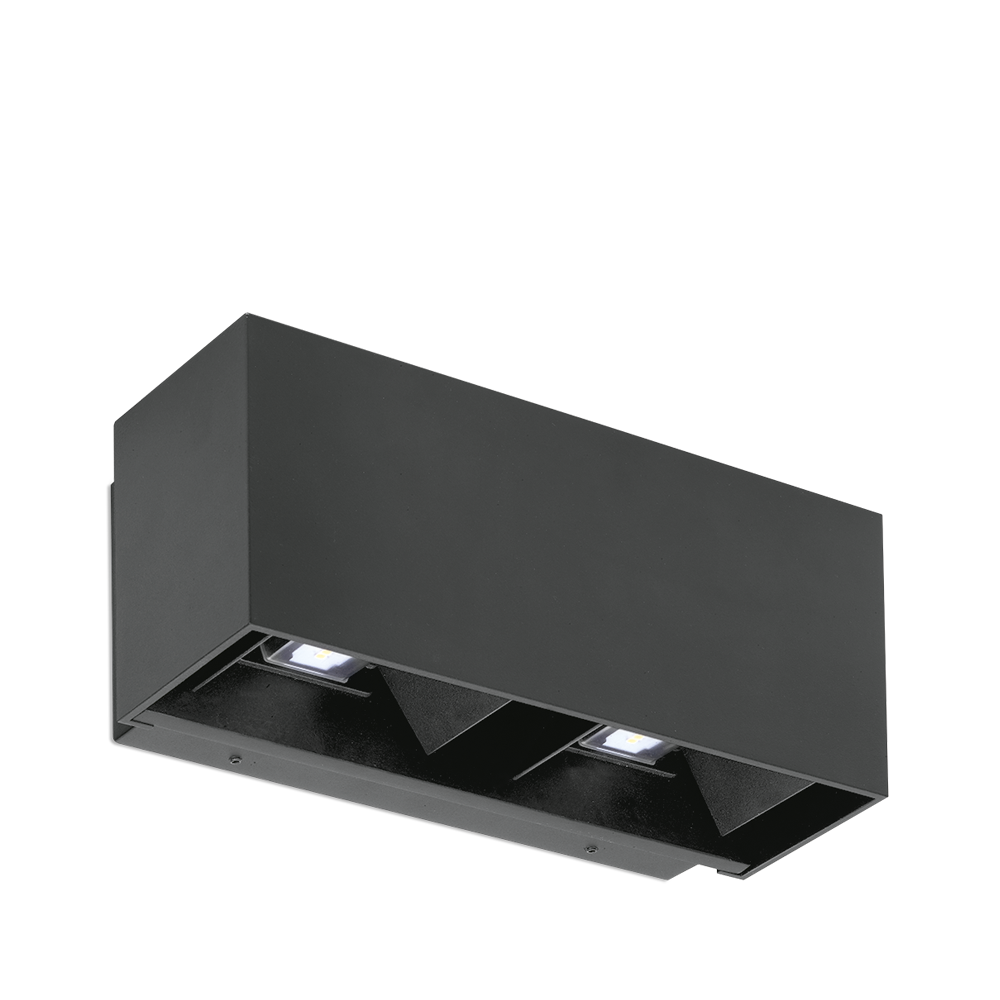 Aurora IP65 Klay™ 18W 1280lm 4000K Multi-Directional Wall Light - Black