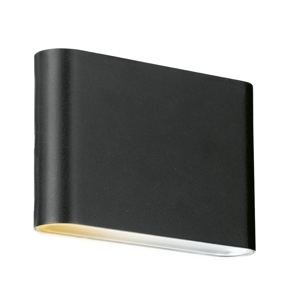 Aurora IP65 Up/Down WallE™CS 6W Upto 650lm 2700K/3000K/4000K Wall Light - Black