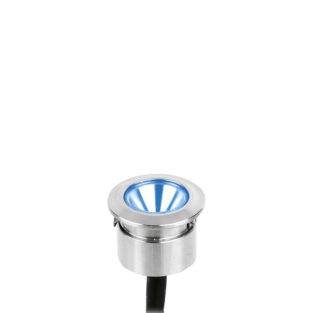 Aurora IP68 M-Lite™ 1W Blue (Light) 316 Stainless Steel Round Marker Light