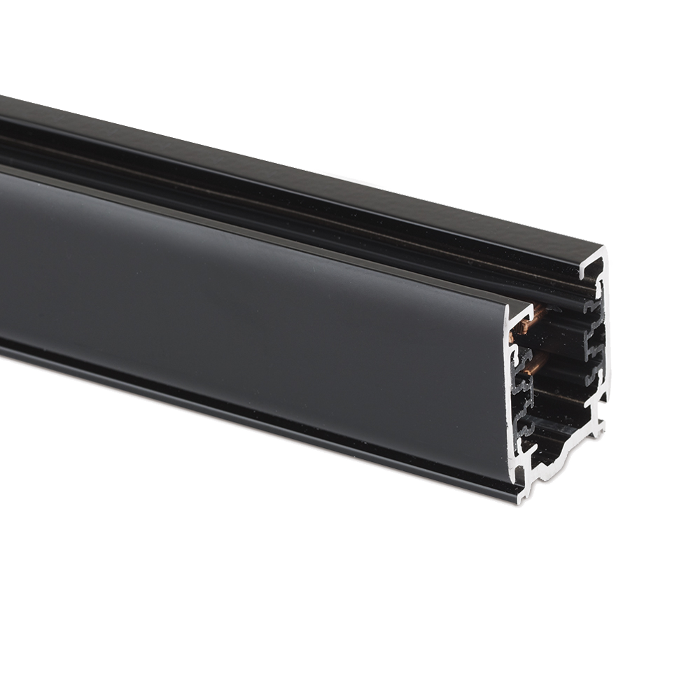 16A 250V Global 1m Three Circuit Track Black