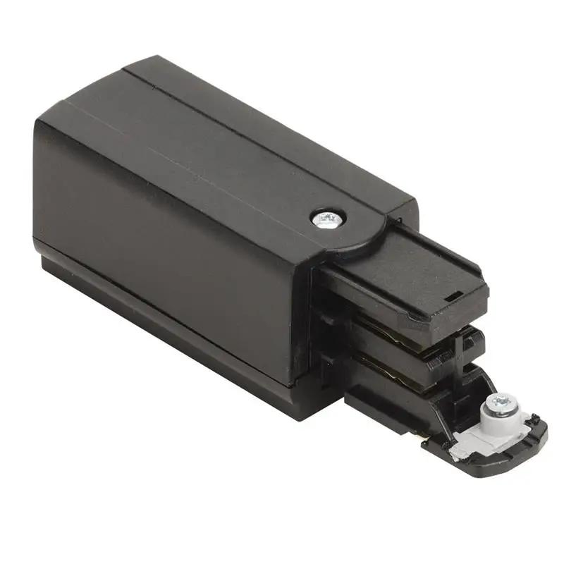 16A 250V Global Live End Mirror Connector Three Circuit Track Black