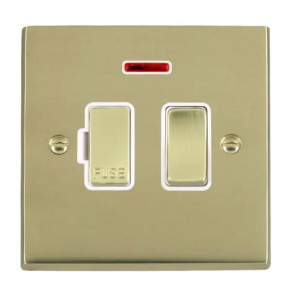 Cher V PB 13A DP Fused Spur+N PB/WH