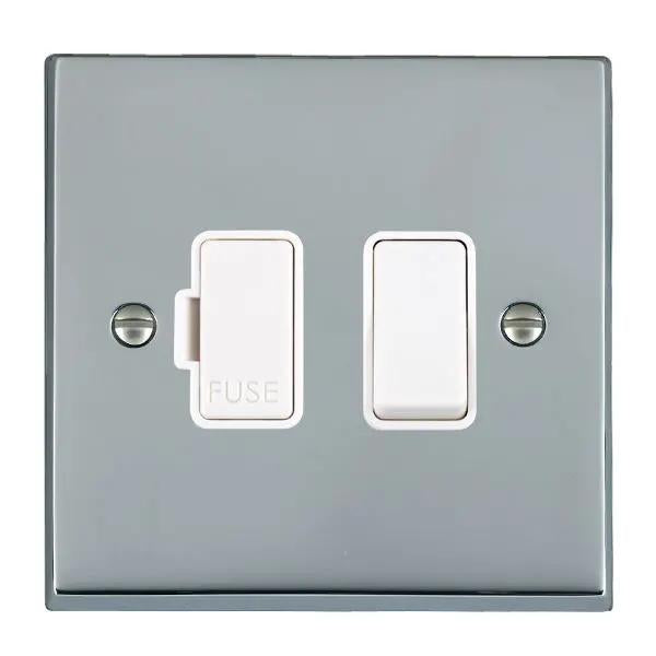 Cher V BC 1g 13A DP Fused Spur WH/WH