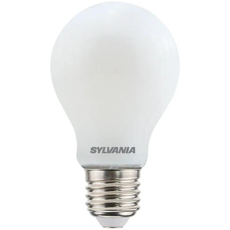 Frosted LED light bulb with screw base for home or business lighting