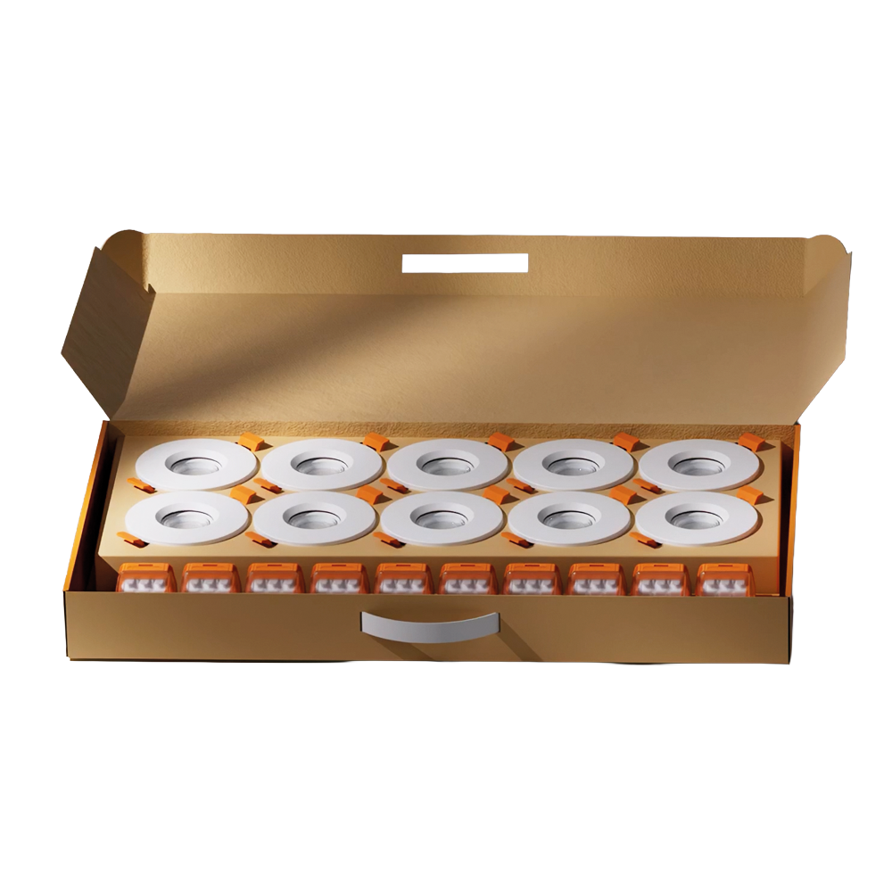 Enlite 4CCT Wattage Switchable Fire Rated Downlight Contractor Pack