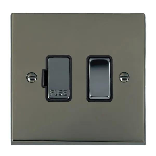 Cher V BK 1g 13A DP Fused Spur BK/BL