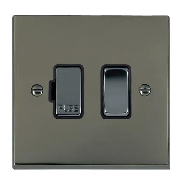 Cher V BK 1g 13A DP Fused Spur BK/BL