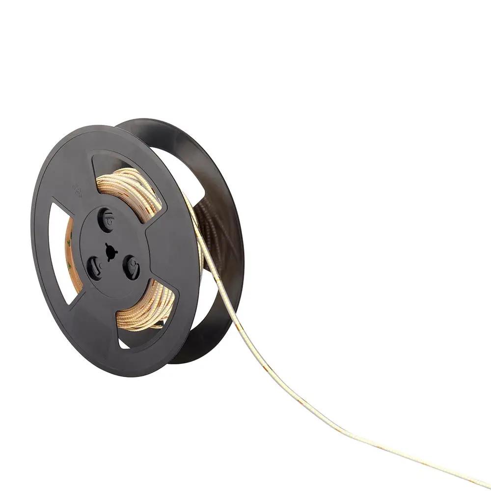 LED strip light on a black spool, ideal for home electrical lighting installations