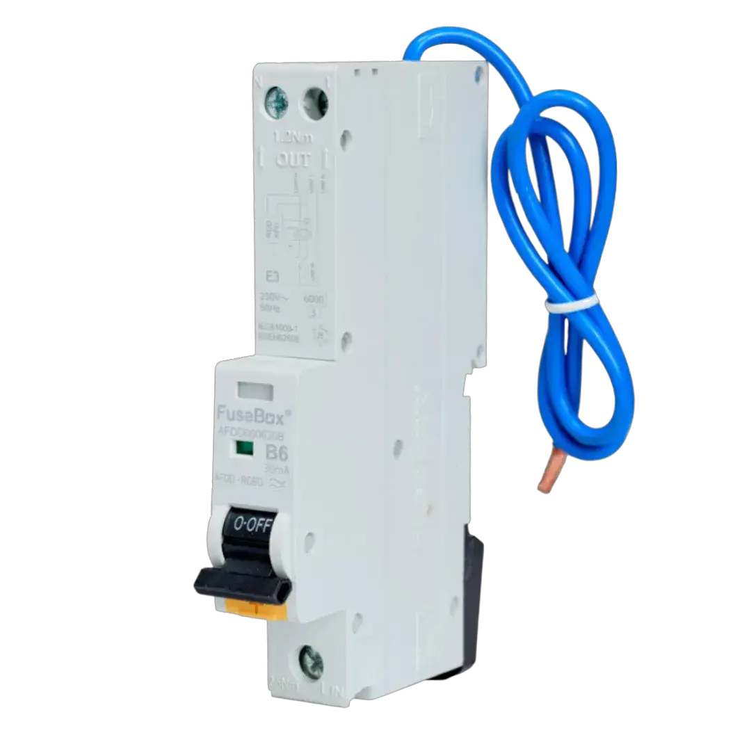 Fusebox AFDD RCBO 6A 30mA 1P+N (SWITCHED) TYPE A - Electrical Fusebox AFDD RCBO 6A 30mA 1P+N (SWITCHED) TYPE A Electrical