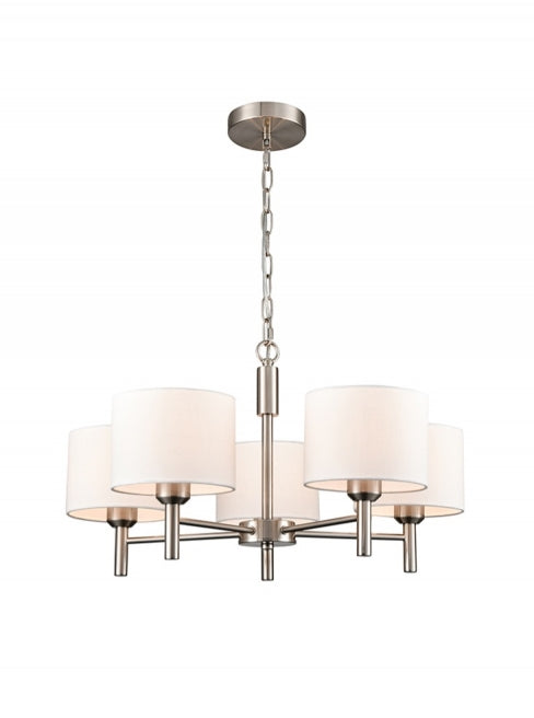 Franklite Barolo 5lt Fitting In Satin Nickel - Pendant Lights Franklite Barolo 5lt Fitting In Satin Nickel Pendant Lights