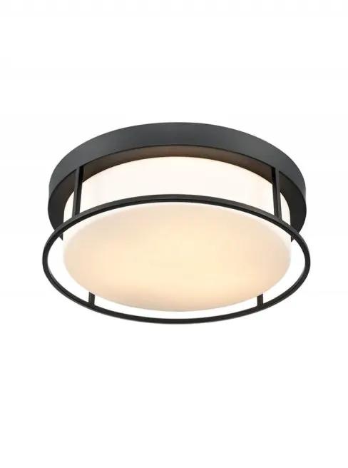 Franklite Blaine Black Painted 380mm Flush Ceiling Fitting - Flush Lights Franklite Blaine Black Painted 380mm Flush Ceiling Fitting Flush Lights