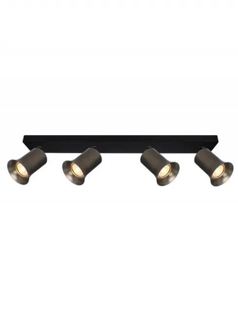 Franklite Broadway 4lt Spotlight Matt Black With Bronze Sleeve - Ceiling Lights Franklite Broadway 4lt Spotlight Matt Black With Bronze Sleeve Ceiling Lights