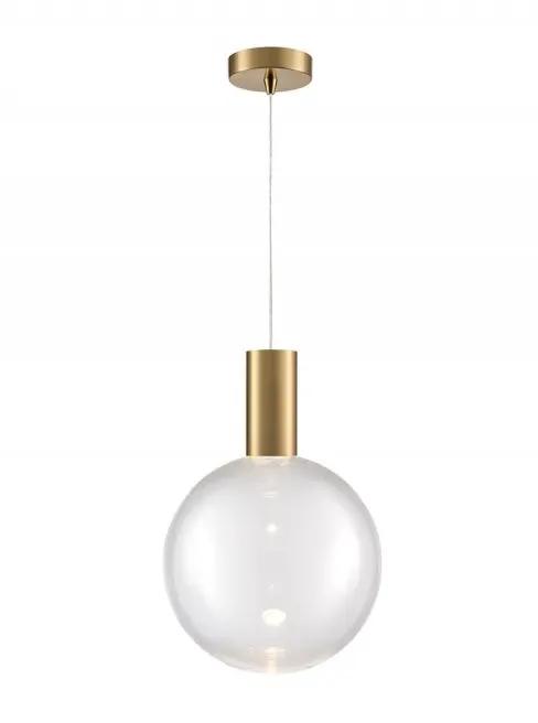 Franklite Beau Pendant Aged Brass With Clear Sphere Glass - Pendant Lights Franklite Beau Pendant Aged Brass With Clear Sphere Glass Pendant Lights