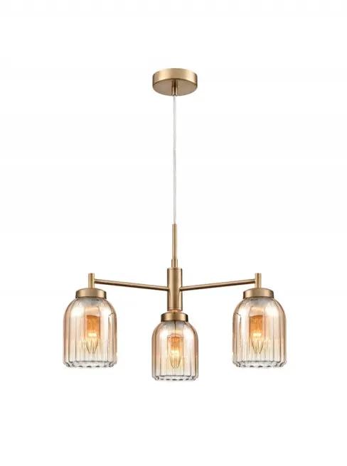Franklite Caligo 3lt Fitting In Aged Brass - Chandeliers Semi Flush Lights Chandeliers Franklite Caligo 3lt Fitting In Aged Brass Semi Flush Lights