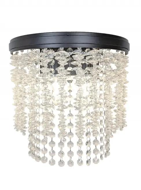 Franklite Coral 2lt Wall Light In Matt Black - Wall Lights Franklite Coral 2lt Wall Light In Matt Black Wall Lights