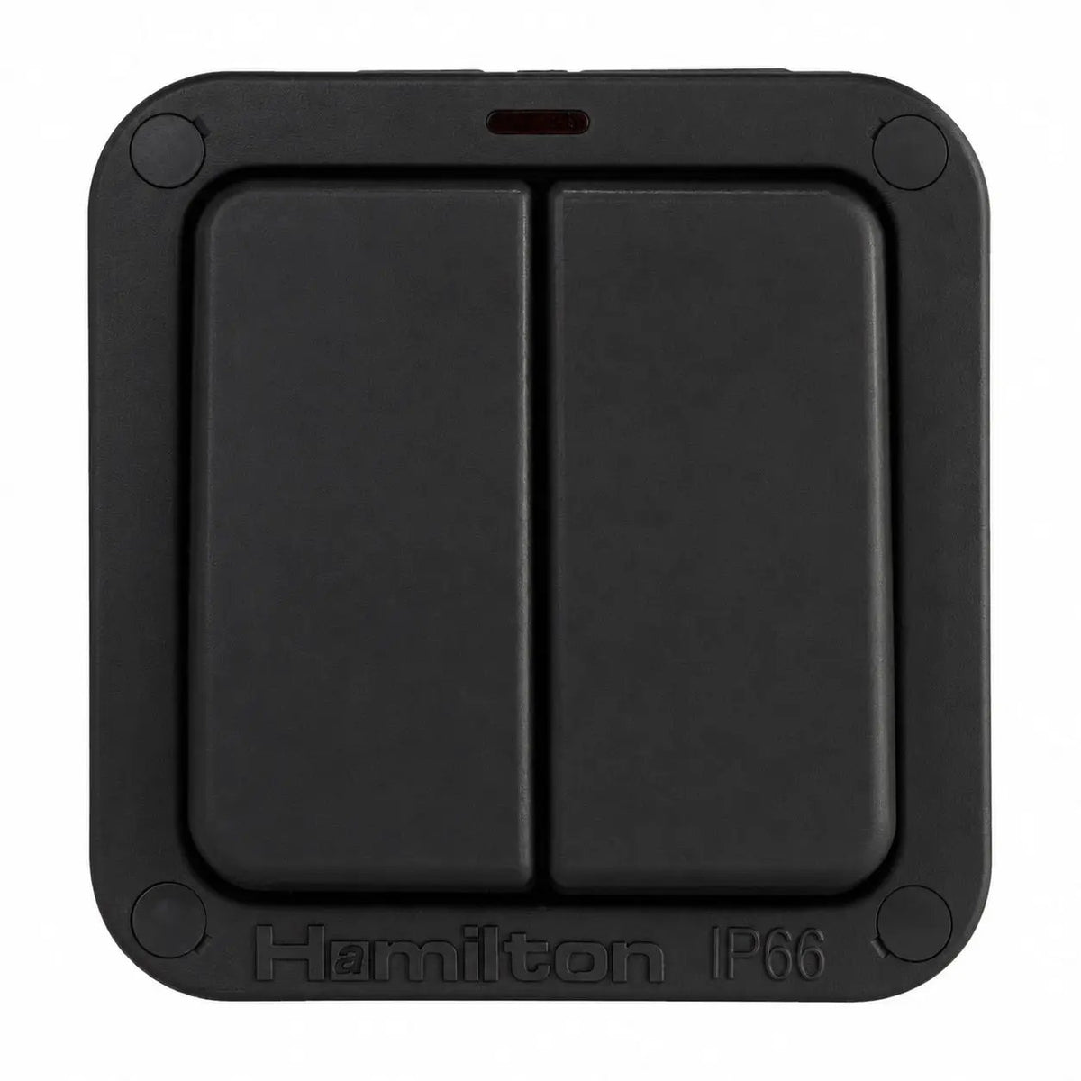 ELEM BLACK IP66 2 Gang 20AX 2 Way Rkr+N