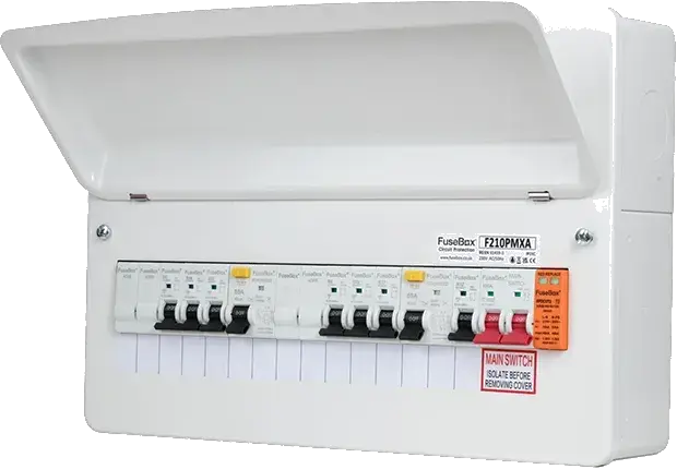 Fusebox DUAL RCD 10WAY T2 2x 80A 30MA TYPE A (INC 6 MCBs) - Electrical Fusebox DUAL RCD 10WAY T2 2x 80A 30MA TYPE A (INC 6 MCBs) Electrical