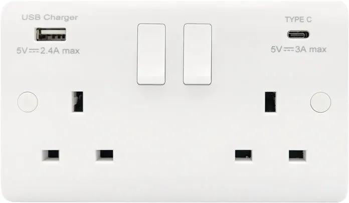 Verve Wht DP SS2 + USB+ C USB WH