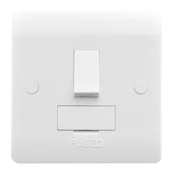 Verve White 13A DP Fuse SPUR WH