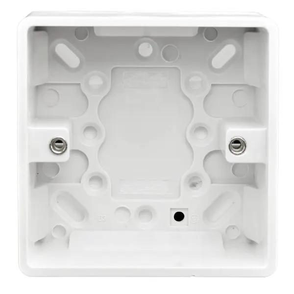 Verve Wht Pattress Box 47mm 1 Gang