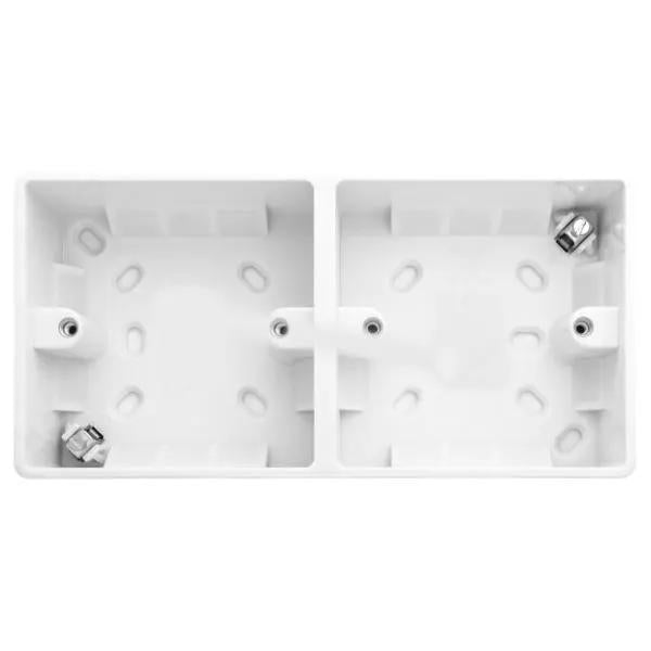 Verve Wht Pattress Box 37mm Dual