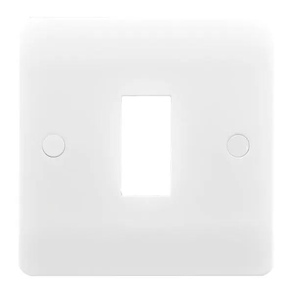 Verve White Micro Grid 1 Gang Plate