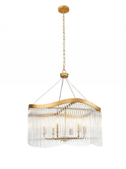 Franklite Harp 6lt Pendant In Aged Brass - Pendant Lights Franklite Harp 6lt Pendant In Aged Brass Pendant Lights