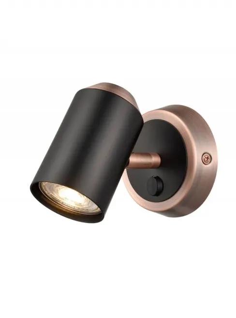 Franklite Hollywood 1lt Copper Spot - Wall Lights Franklite Hollywood 1lt Copper Spot Wall Lights
