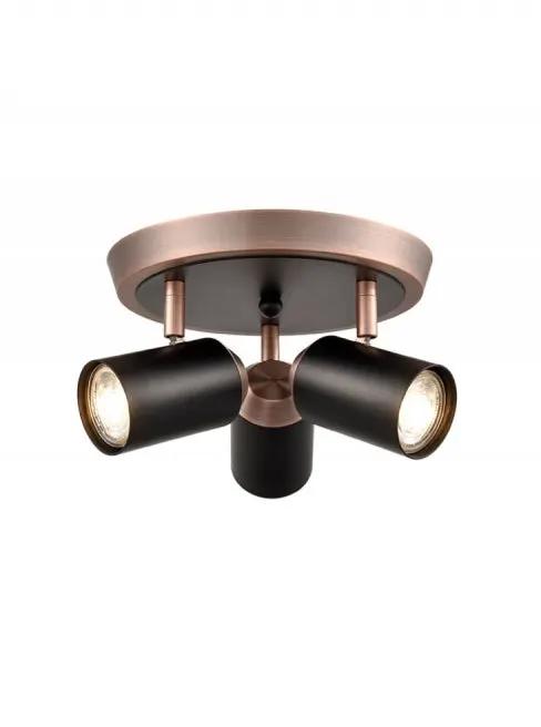 Franklite Hollywood 3lt Copper Spot - Semi Flush Lights Franklite Hollywood 3lt Copper Spot Semi Flush Lights