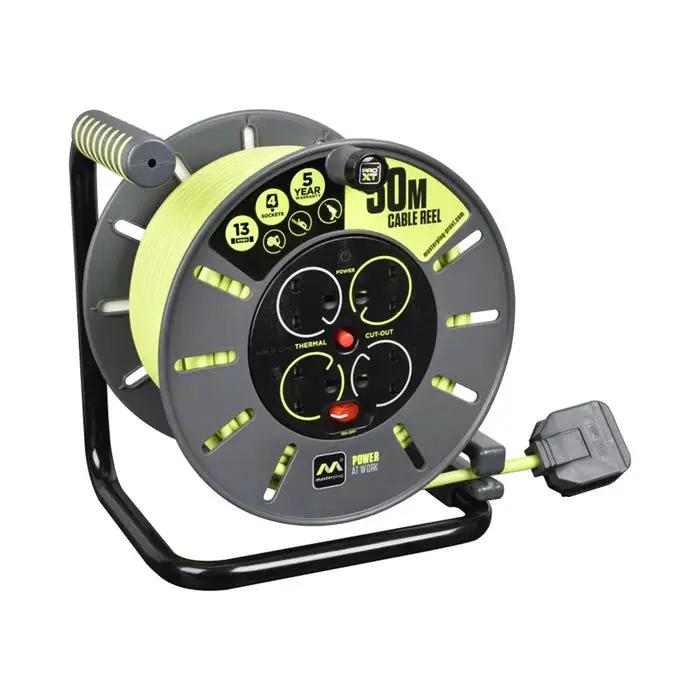 extension leads Masterplug ProXT 13A 4 Gang Cable Reel 50m OLU50134SL-PX - Extension Leads extension leads Masterplug ProXT 13A 4 Gang Cable Reel 50m OLU50134SL-PX Extension Leads