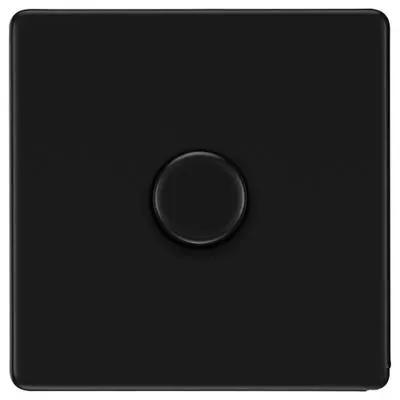 Electrical Lighting BG Screwless 200W 1 Gang 2 Way Push Dimmer Switch Matt Black FFB81 - Electrical Lighting BG Screwless 200W 1 Gang 2 Way Push Dimmer Switch Matt Black FFB81