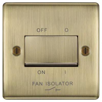 Electrical Lighting BG 10A 10AX 3 Pole Fan Isolator Switch Antique Brass NAB15-01 - Electrical Lighting BG 10A 10AX 3 Pole Fan Isolator Switch Antique Brass NAB15-01