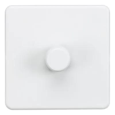 Electrical Lighting Knightsbridge Screwless 200W 1 Gang 2 Way Intelligent Dimmer Matt White SF2191MW - Electrical Lighting Knightsbridge Screwless 200W 1 Gang 2 Way Intelligent Dimmer Matt White SF2191MW