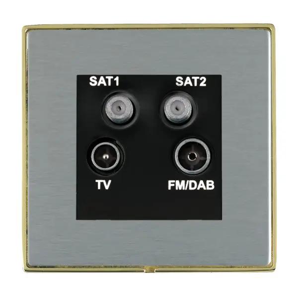 L-Duo CFX PB/SS No-Isolat TV+FM+2XSAT BL