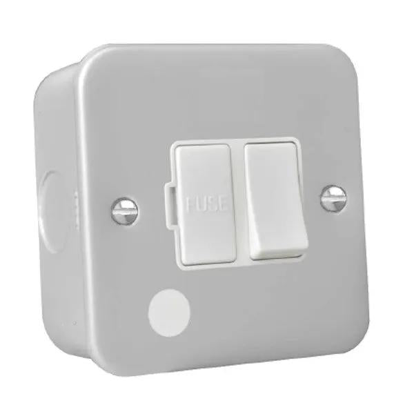 Metalclad 13A DP Fuse Spur + CO WH/WH