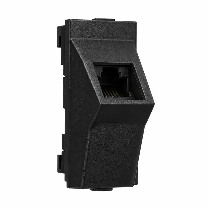 E/Fix RJ45 CAT6 Angled Ushield 25x50 BL