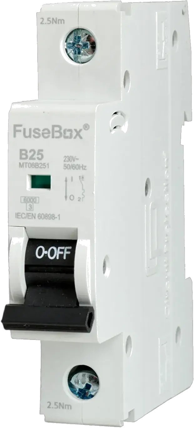 Fusebox 25A B CURVE MCB 6kA 1P - Electrical Fusebox 25A B CURVE MCB 6kA 1P Electrical