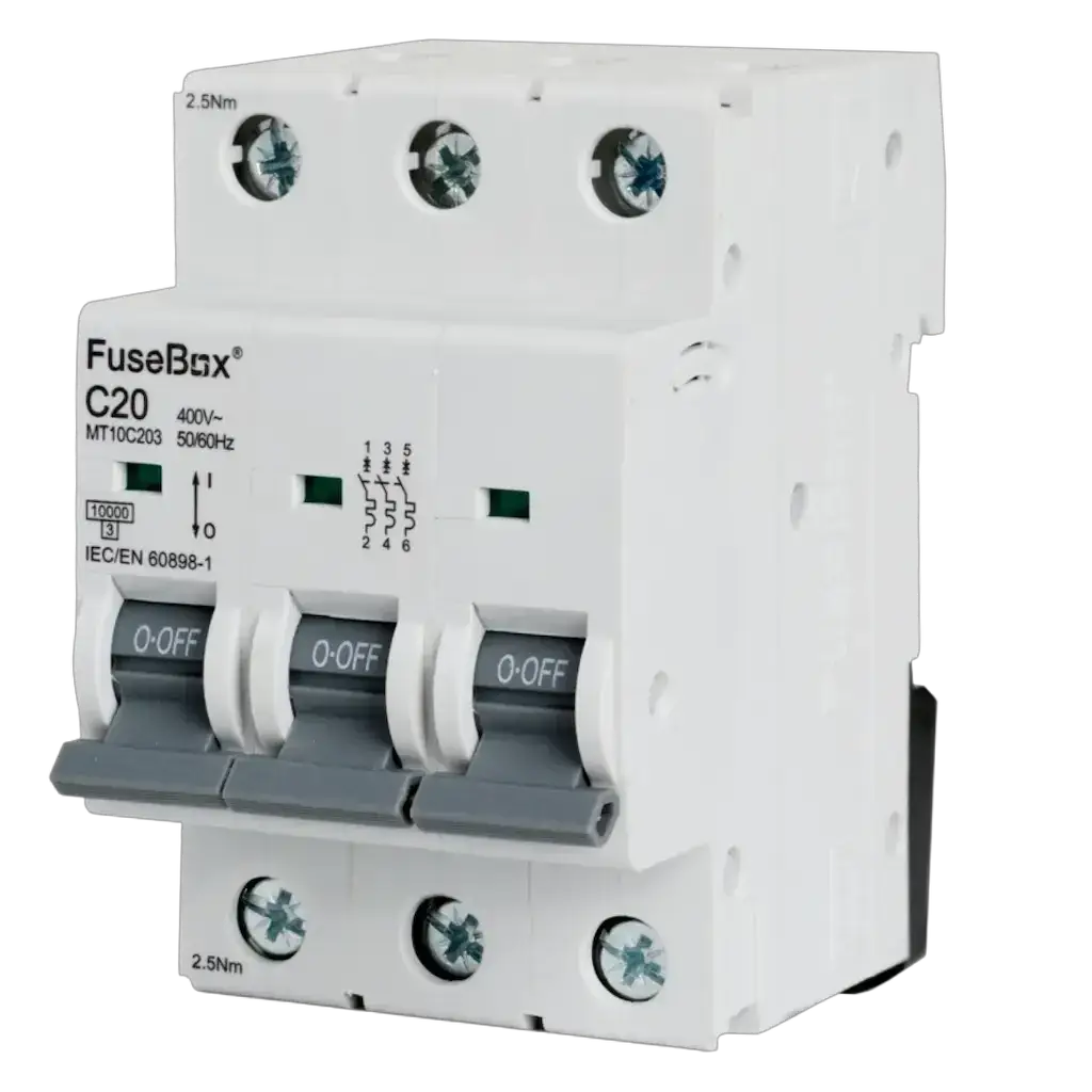 Fusebox 20A C CURVE MCB 10kA 3P - Electrical Fusebox 20A C CURVE MCB 10kA 3P Electrical