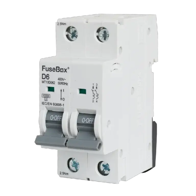Fusebox 6A D CURVE MCB 10kA 2P - Electrical Fusebox 6A D CURVE MCB 10kA 2P Electrical
