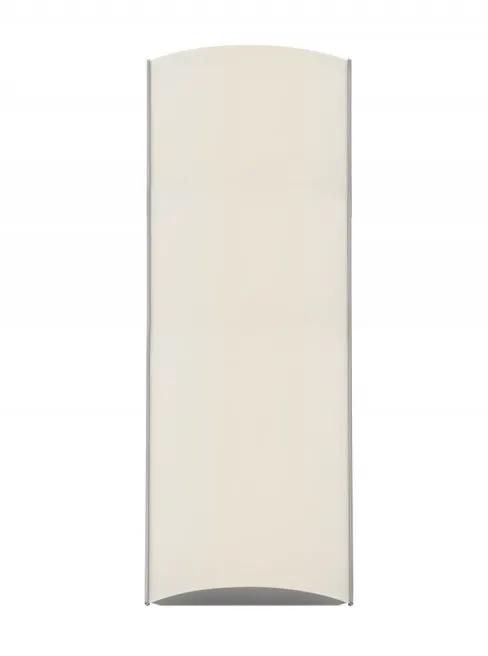 Franklite Olney Large Curved Satin Opal Glass Fitting With Chrome Finish Metalwork. - Wall Lights Franklite Olney Large Curved Satin Opal Glass Fitting With Chrome Finish Metalwork. Wall Lights