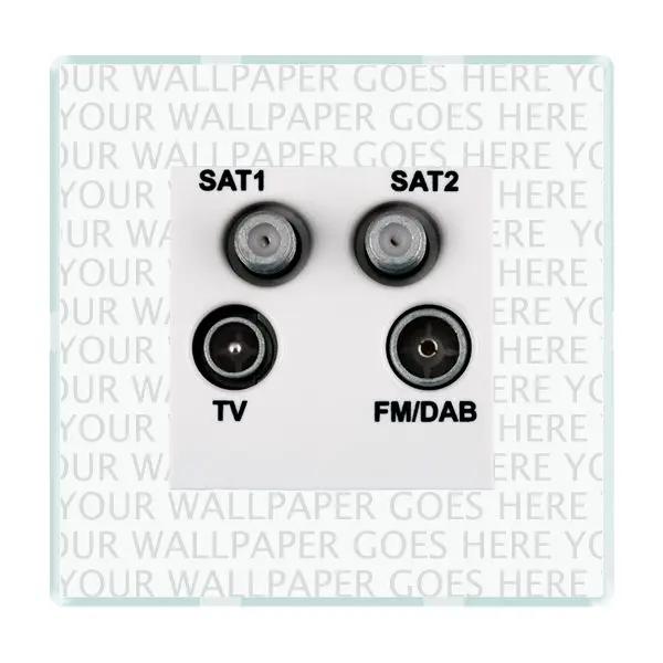 Percept Non-Isolated TV+FM+2XSAT WH