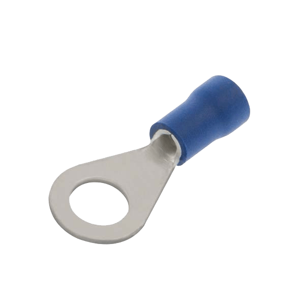 UNCRIMP BLUE RING TERMINAL - 8MM HOLE (PK100) - Blue UNCRIMP BLUE RING TERMINAL - 8MM HOLE (PK100) Blue