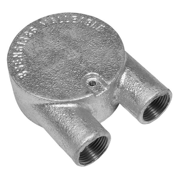 UNCRIMP 20MM 2 WAY 'U' GALV CONDUIT BOXES PK10 - Boxes UNCRIMP 20MM 2 WAY 'U' GALV CONDUIT BOXES PK10 Boxes